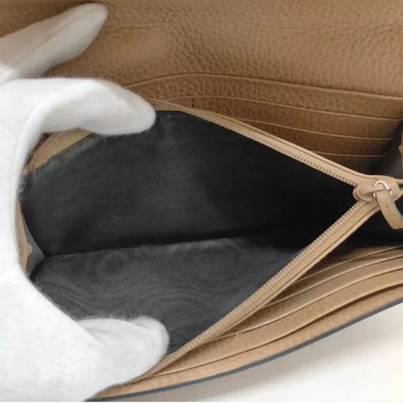 Gucci Long Wallet Beige Leather - Picture 6 of 9
